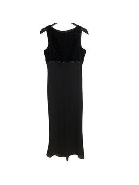 Tailor B. Moss Vintage Y2K Velvet Babydoll Maxi Dress Sz 10 Evening Event Formal